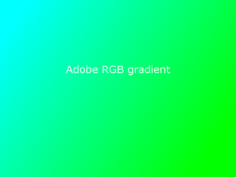 Figura 5: Gradientes sRGB e Adobe RGB. Clique ou toque a imagem para trocar.