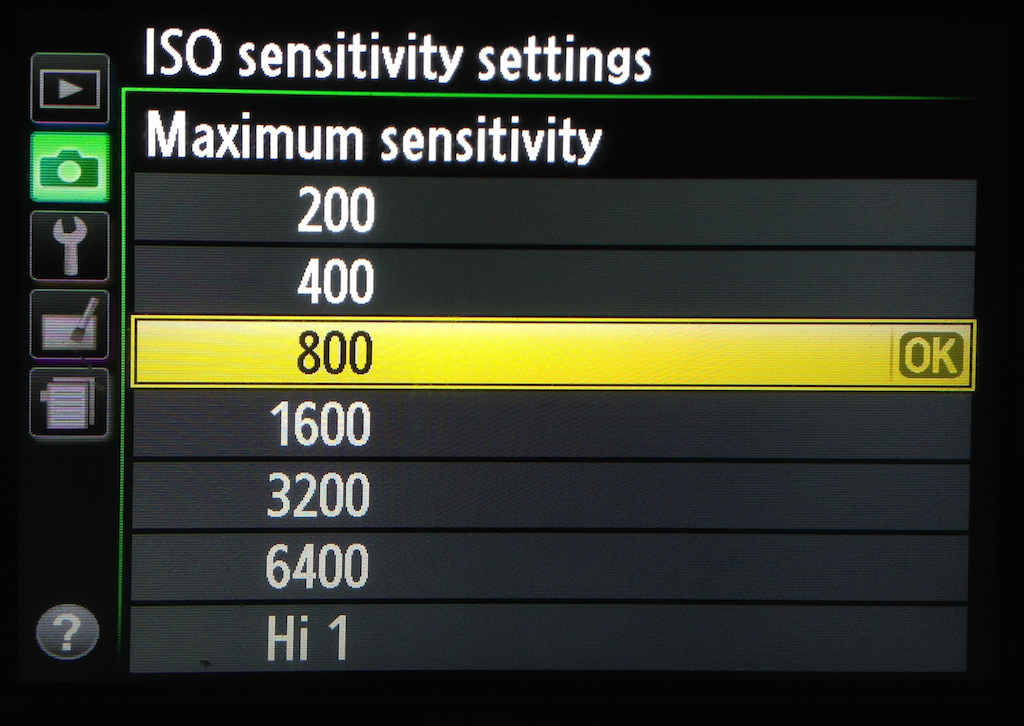 Figura 4: Auto ISO, máxima sensibilidade