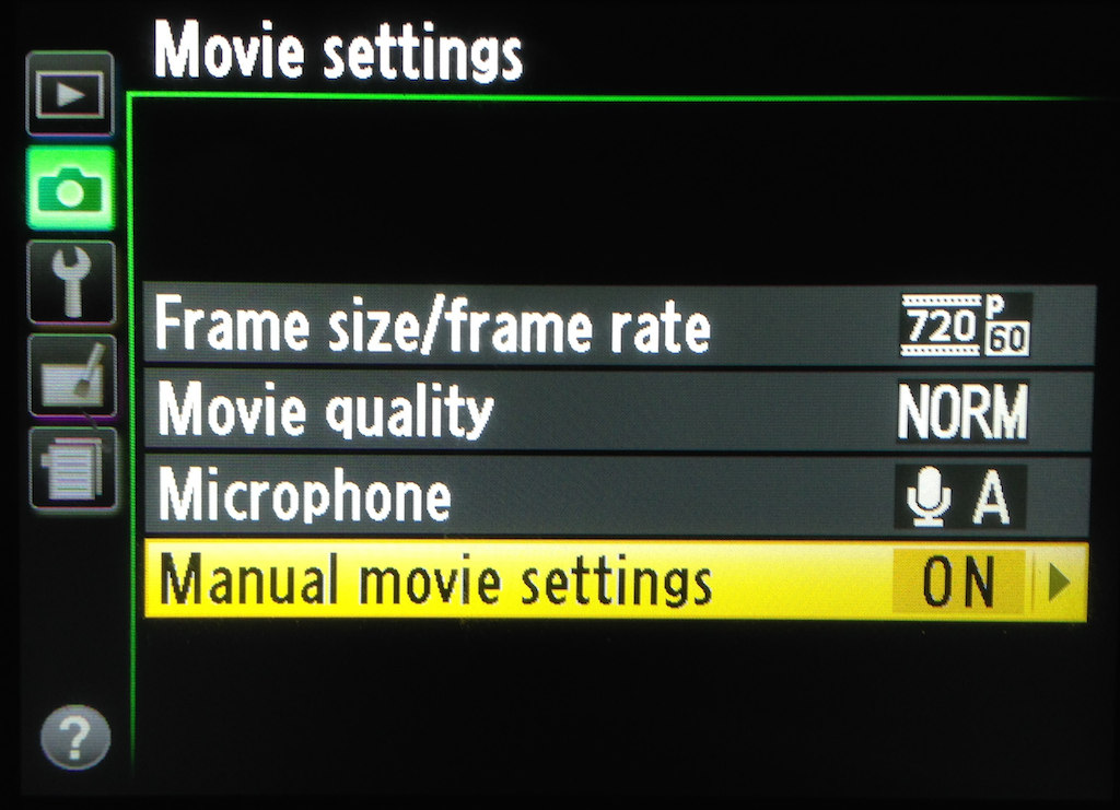 Figura 8: Movie settings