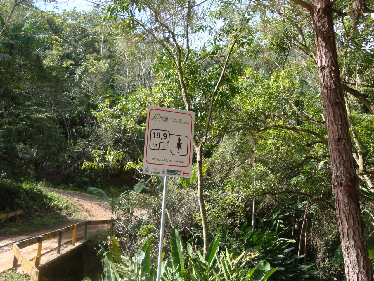 Figura 15: Placa de sinalização na Estrada dos Bugres, São Bento do Sul/SC