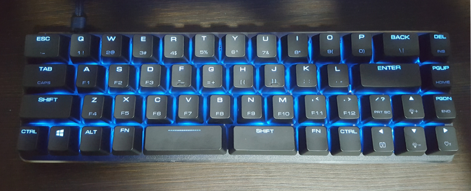 Figure 1: Magicforce 49 keyboard layout