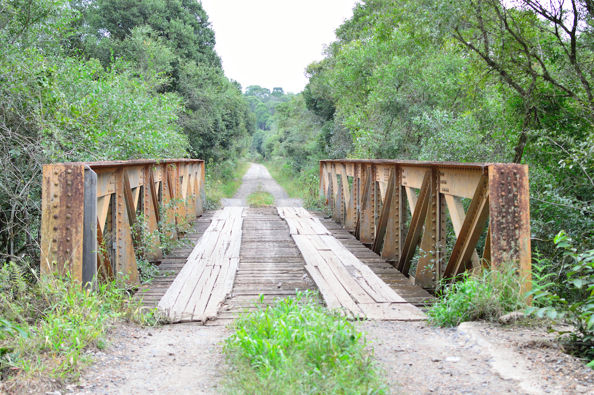 Figura 4: Ponte ferroviária em uso rodoviário, Paula Freitas/PR