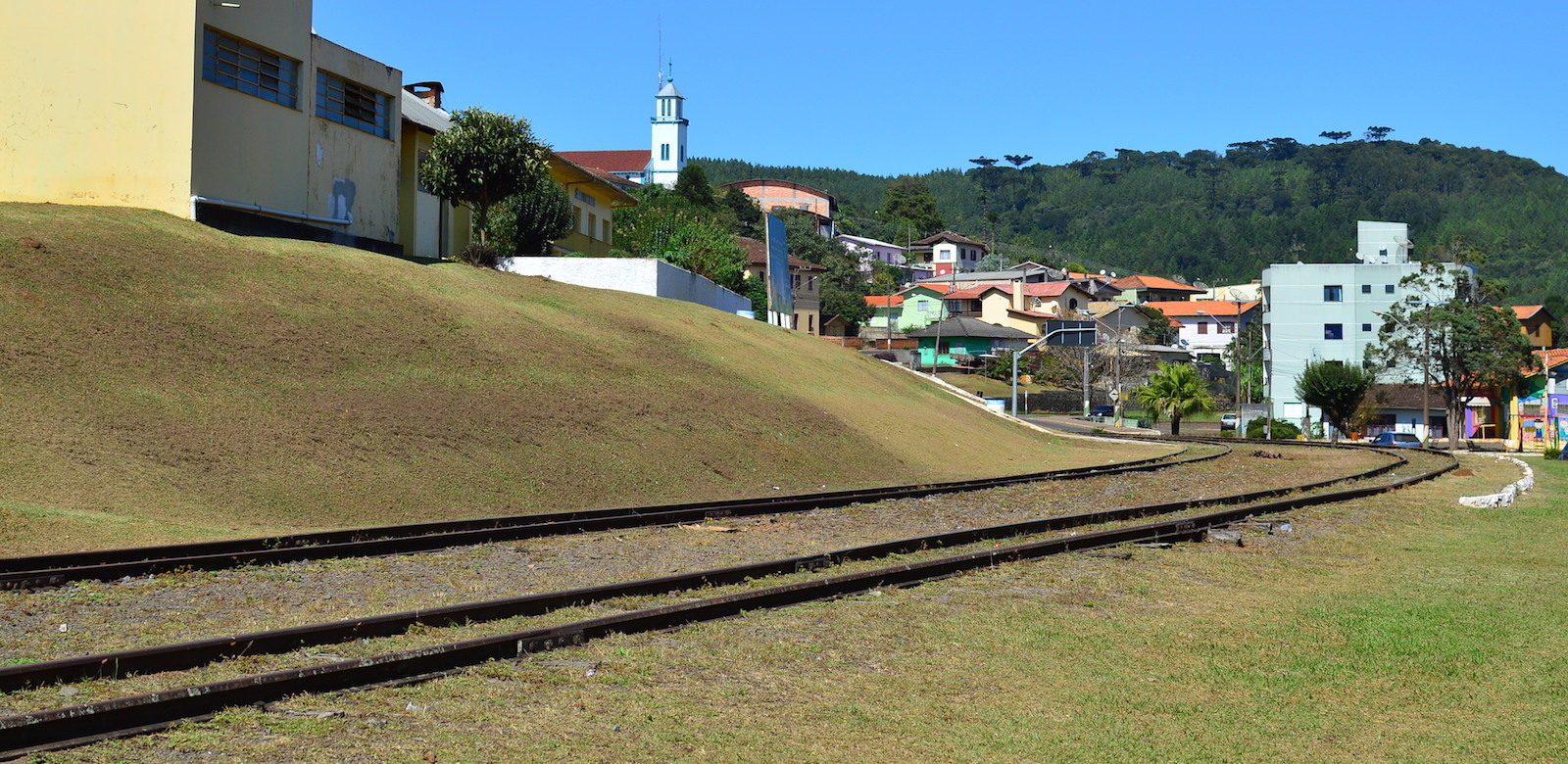 Figura 2: Pátio da estação ferroviária preservada em Rio das Antas/SC