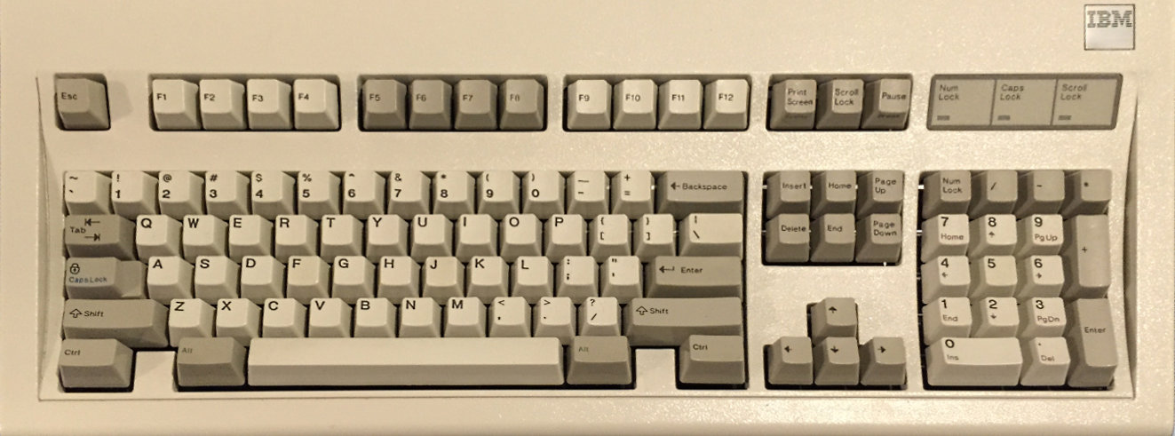 Figure 20: IBM Model M keyboard layout. Source: Wikipedia.